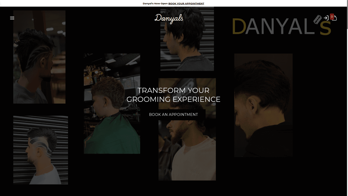 Danyals Barber Shop - Professional Salon Website